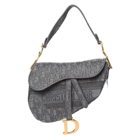 dior grey embroidery bags